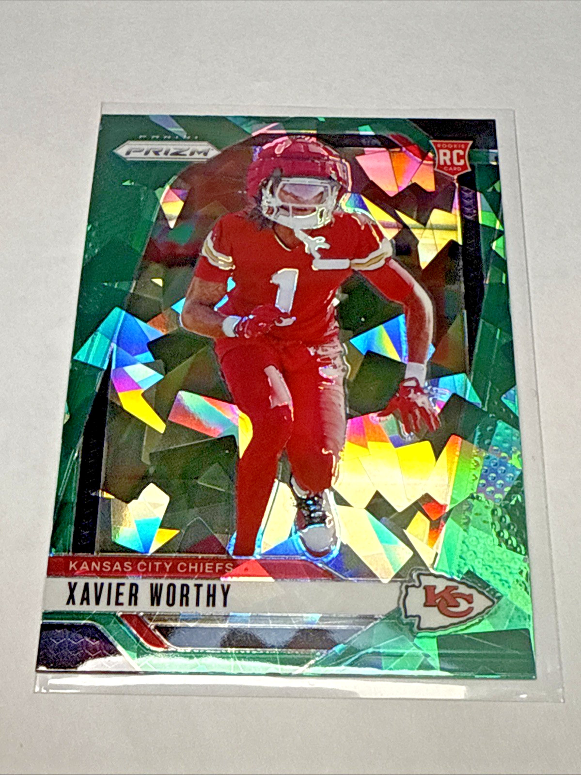 2024 Panini Prizm - Xavier Worthy Green Ice #399 (RC) Mint