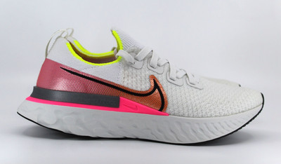 Nike React Infinity Run Flyknit Schuhe UK 7 Platinum Pink Blast CD4372-004