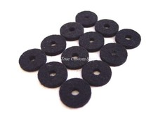 True Custom Shop Black Strap Button Mounting Felt Washers for Fender Guitars