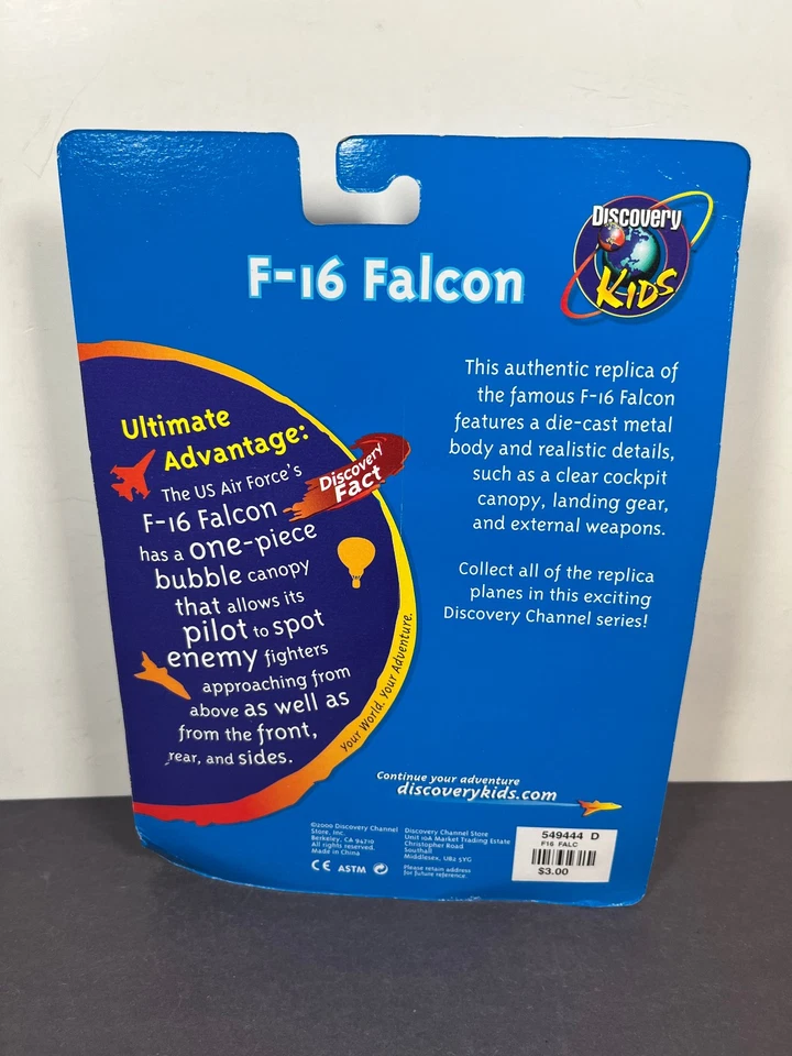 Maisto Discovery Kids F-16 FALCON Jet Die-cast Aircraft Plane 2000 - Image 3 of 4
