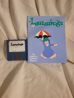 Lemmings 1991 3.5'' Disk Floppy with Manual