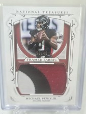 2025 Panini National Treasures Michael Penix Jr Framed Fabrics 🔥Patch🔥  23/49