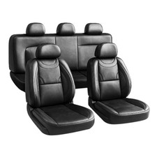 Fit For All Jeep 5 Seats Luxury Faux Leather Black Seat Cover Full Set Fit For All Jeep 5 Seats Luxury Faux Leather Black Seat Cover Full Set