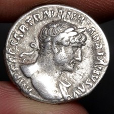 Emperor Hadrian Denarius 119AD Ancient Roman Empire Silver Coin Concordia VF