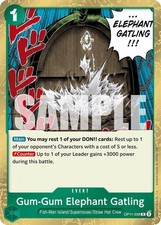 Gum-Gum Elephant Gatling Foil R A Fist of Divine Speed OP11-038 NM