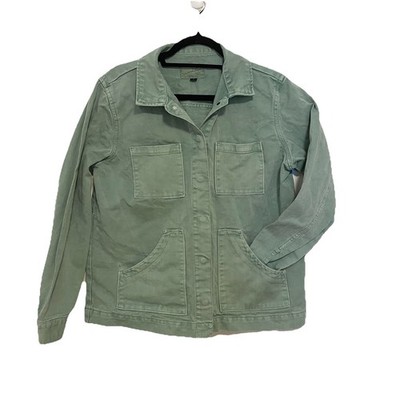 Universal Thread Teal Denim Jacket Women s Size M 