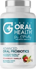Oral Probiotics for Mouth Bad Breath Treatment Adults: Dentist Formulated