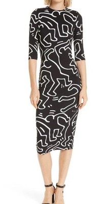 23 Keith Haring x Alice and Olivia - Delora crew neck dress size 4 EUC