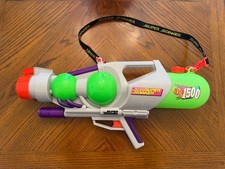 Vintage 1997 Larami Super Soaker CPS 1500 Water Gun Original Strap-Clean Works!!