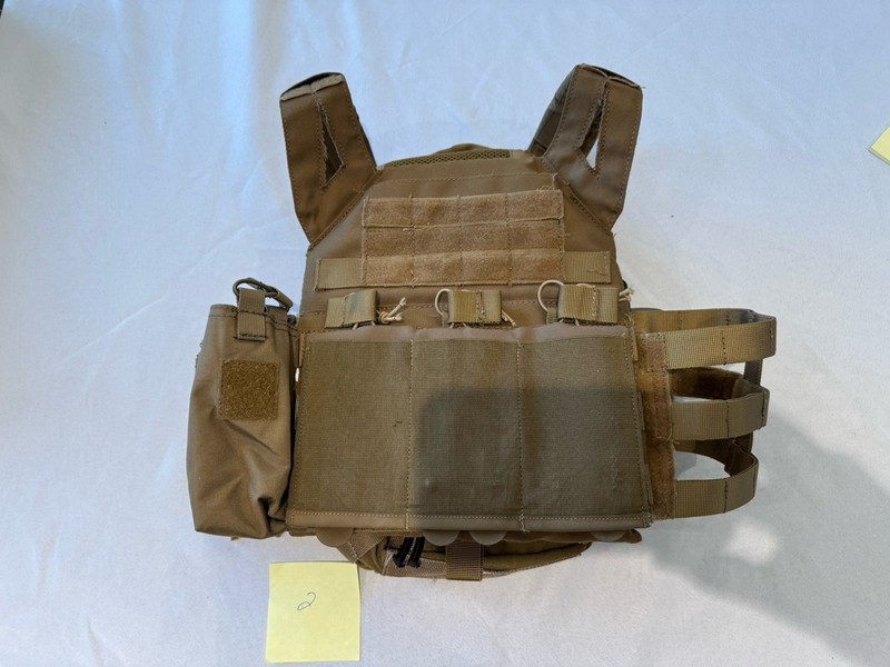 Emerson Style JPC Tactical Vest Coyote Brown Small With Pouches.