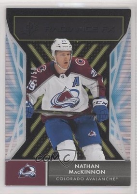 2021-22 SPx Radiance F/X Gold 25/50 Nathan MacKinnon #RFX-3 00d2