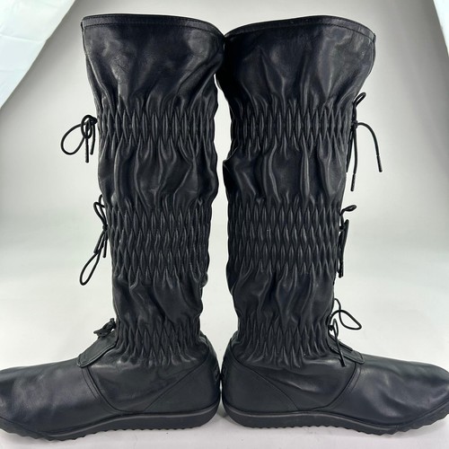 Sorel Firenzy Leather Tall Boots Size 7.5 Black Rubber Soles Warm Winter Boot - Picture 8 of 12