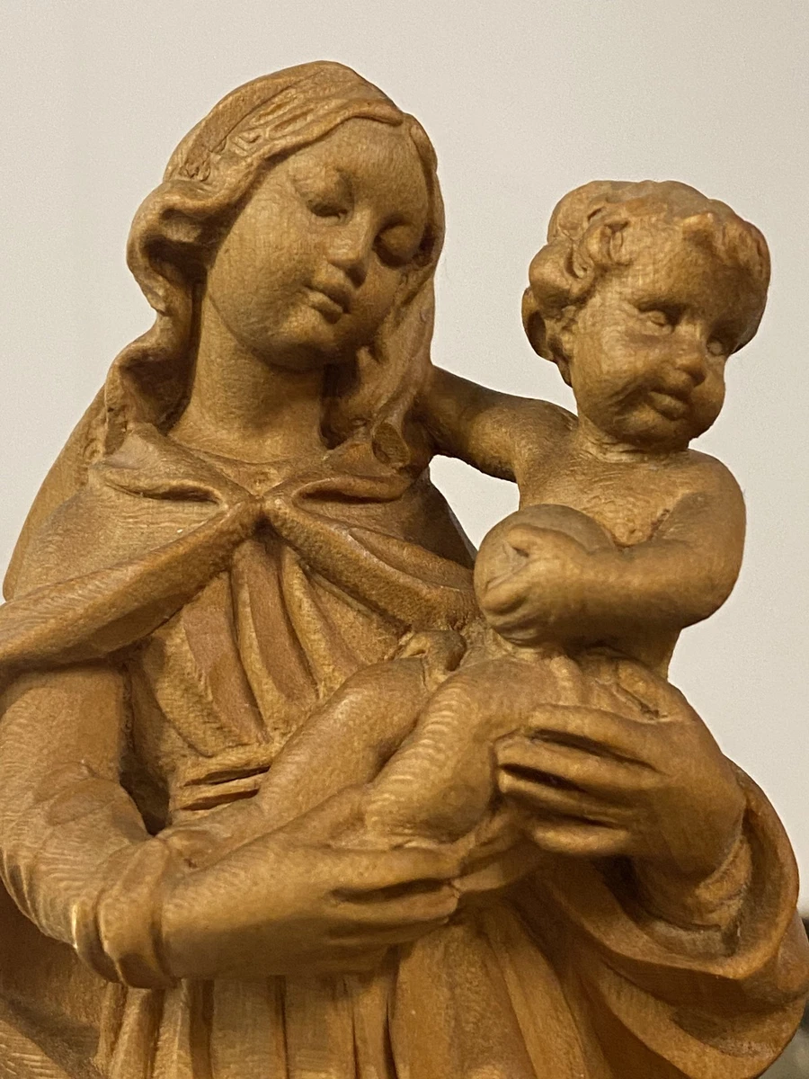 Holzfigur 20,5 cm. Maria mit Jesuskind.