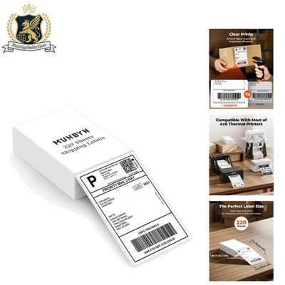 Commercial Grade 4x6 Shipping Labels - 220 Fanfold Sheets for Thermal Printers