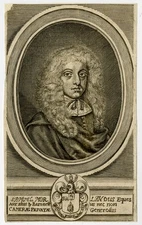 Antique Print-PORTRAIT-SAMUEL MORLAND-Anonymous-1673