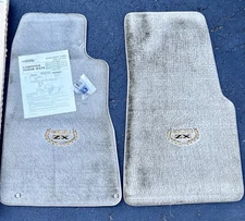 NOS 1984 Nissan Datsun 300ZX Floor Mats Gray Front W/Clips Original Box