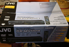 NEW JVC DR-MV100B DVD VCR Combo Recorder w TV Tuner 1080p Upscaling Black
