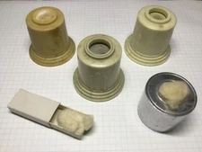 Vintage dental cotton dispenser Corega Clev-Dent waste receiver dentistry