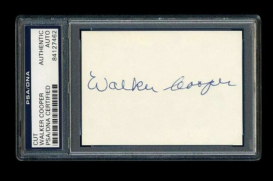 St. Louis Cardinals Walker Cooper Autographed Gray Jersey PSA/DNA #W07519