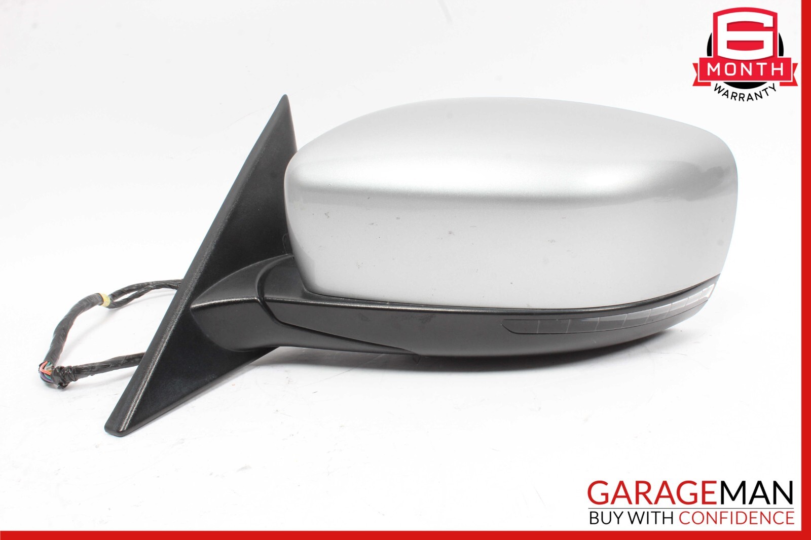 14-17 Maserati Ghibli Front Left Side Mirror Door Rear View Gray/Black OEM