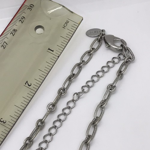 Chicos Silberfarbene Münze und facettierte Perlen Lange Kette Statement Halskette - Bild 4 von 9