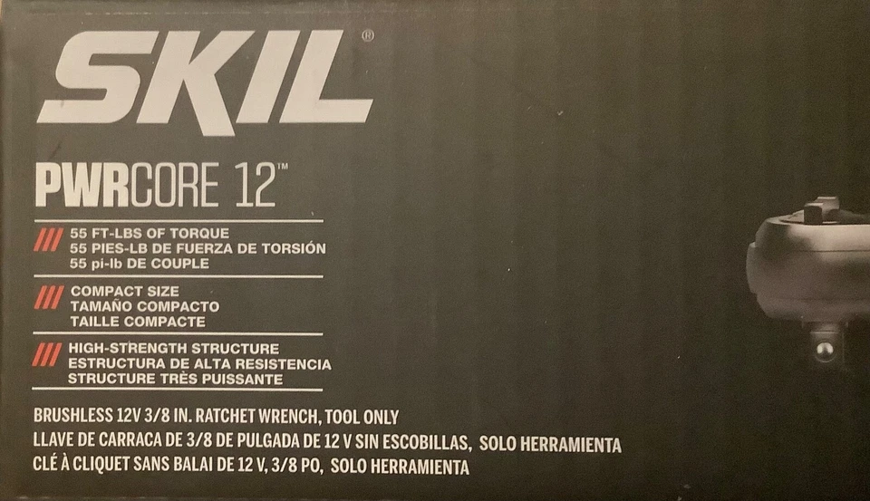 New SKIL PWR CORE Cordless 12V Brushless 3/8” Ratchet RW5763A-00 Tool only -NEW - Image 3 of 4