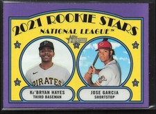 2021 Topps Heritage Chrome Purple Refractor #97 Ke'Bryan Hayes Jose Garcia RC