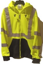 Tingley S78122 Job Sight Work Utility Hooded Sweatshirt LG Safety Yellow/Green