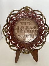 Amscan Inc “Thankful For” Thanksgiving Fall Decortive Plate Platter Approx 11”