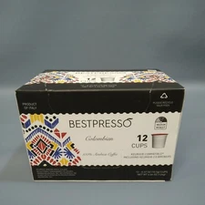 Bestpresso Coffee 12 Count Colombian 100% arabica Single Serve K Cup 7/20/22