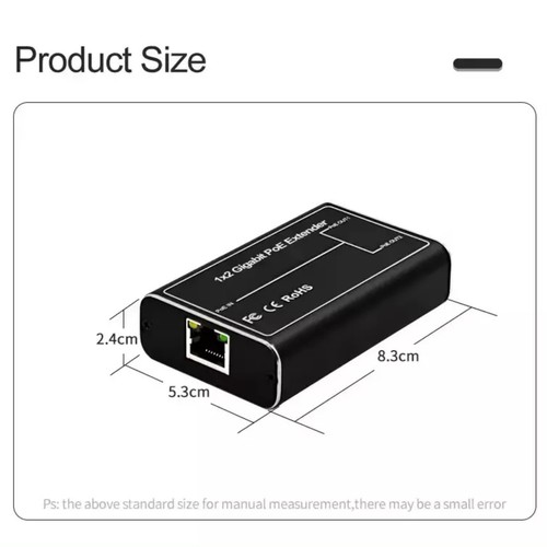 1PC New 1 in 2 Out POE Extender 1000mbps IEEE802.3af/at Home Networking Part - Photo 17/17