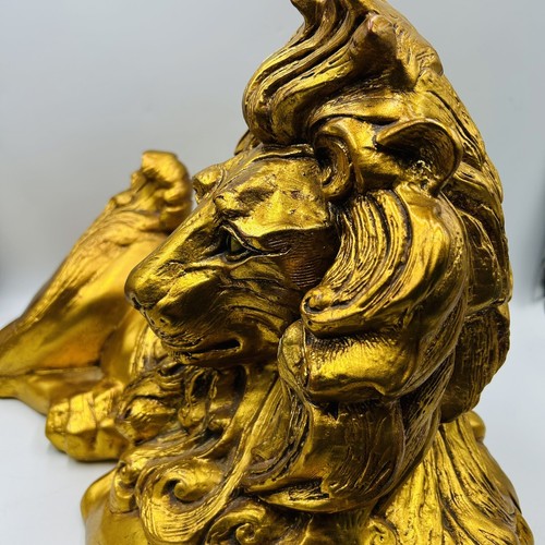 Freeman McFarlin Large Gold Lion Hollywood Regency 811 California Kay Finch - Picture 3 of 22
