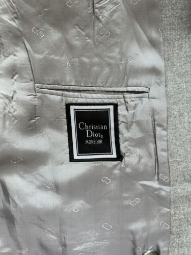 CHRISTIAN DIOR Monsieur Men's Vintage Classic Wool Gray Suit Size 42/ L - Picture 4 of 20