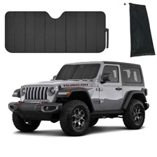 ⭐️⭐️⭐️⭐️⭐️ Jeep Wrangler Sun Shade Sunshade with Strap & Case Best Gift NEW