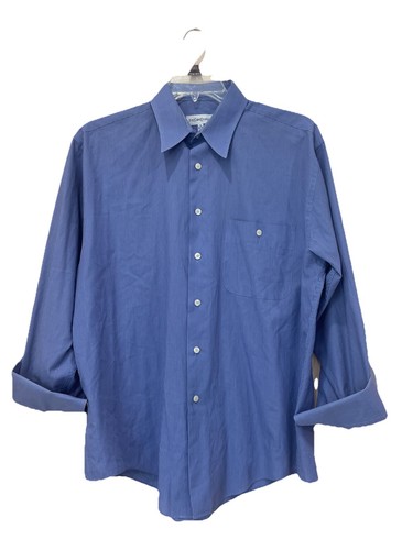 Yves Saint Laurent Hemd mit Knopfleiste und Klappärmeln Gr. 16 Large Blau Freizeit Preppy - Bild 4 von 22