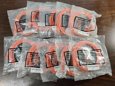ETHERNET PATCH CABLE LOT of 10 7FT COPPER WIRE GOLD-PLATED RJ45 PLUG NEW