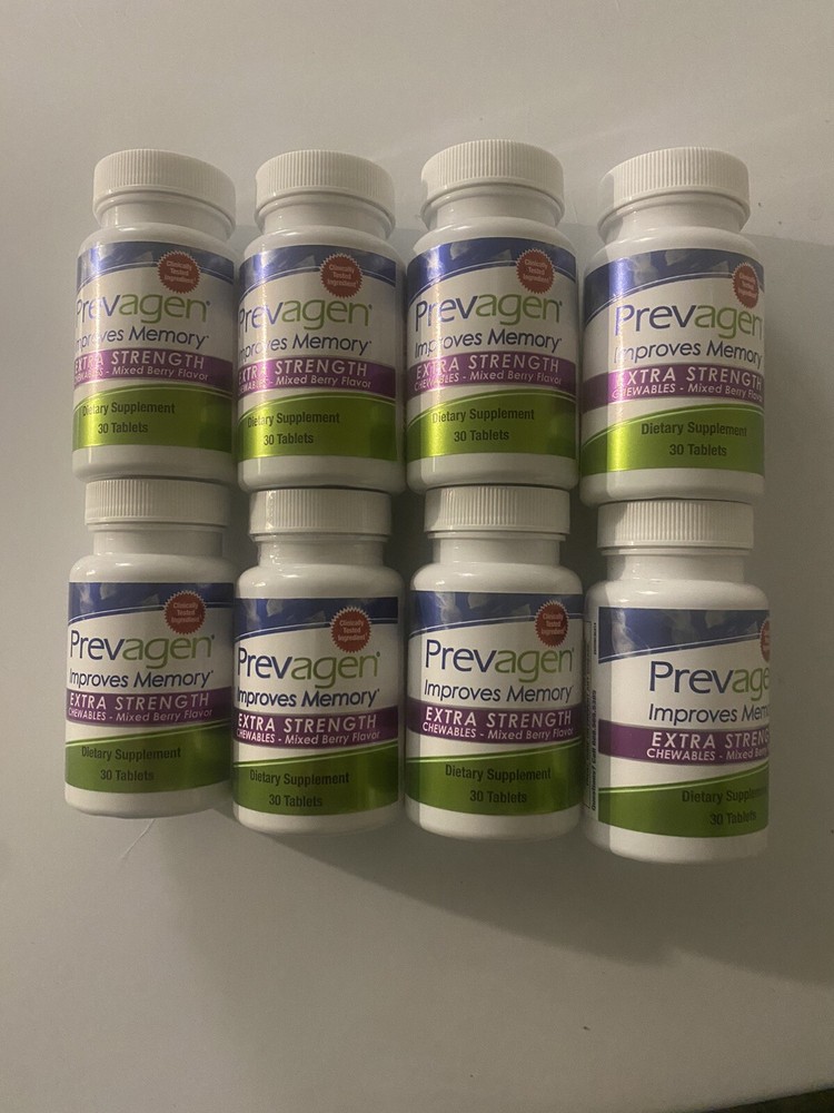 Prevagen Extra Strength Mixed Berry Chewable tablets - 30 Count Lot Of 8 Bottles