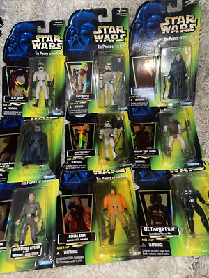 STAR WARS Lot Of 9 Figures POWER OF THE FORCE Collection 3 Kenner 1996-97 MOC