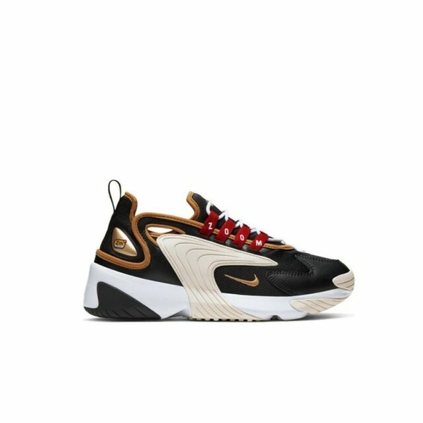 nike zoom 2k sneakers in black and gold
