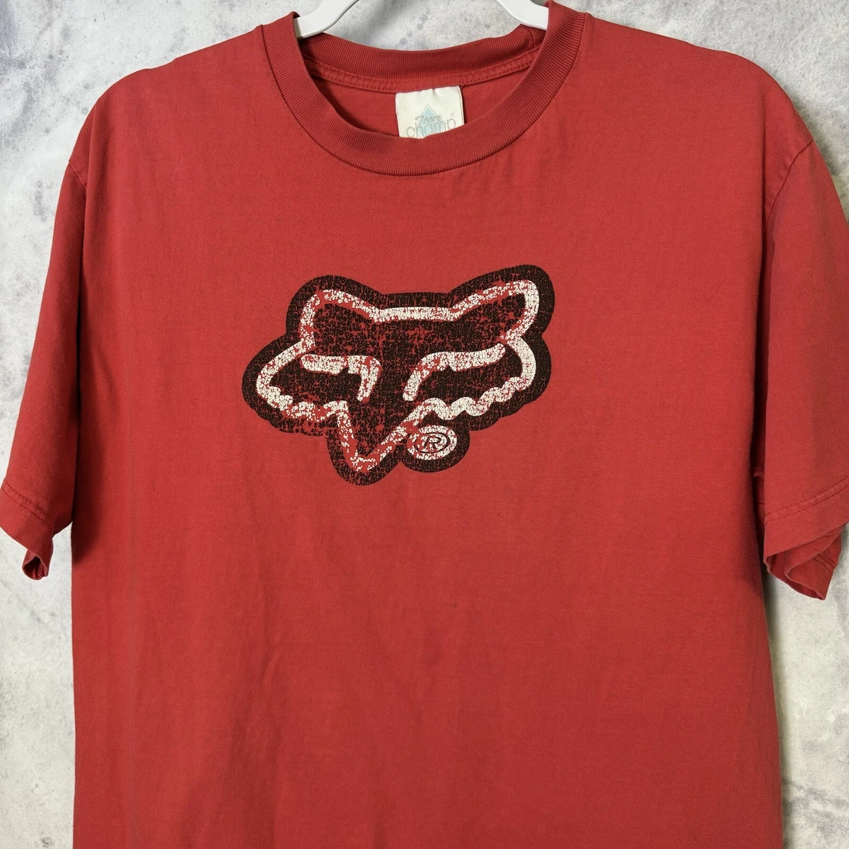Vintage Fox Racing T Shirt Mens Large Red 90s Short Sleeve Outdoor B5