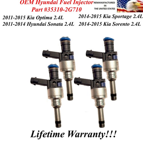 353102g710 4X OEM Hyundai Fuel Injectors For 20112015 Kia Optima 2.4L