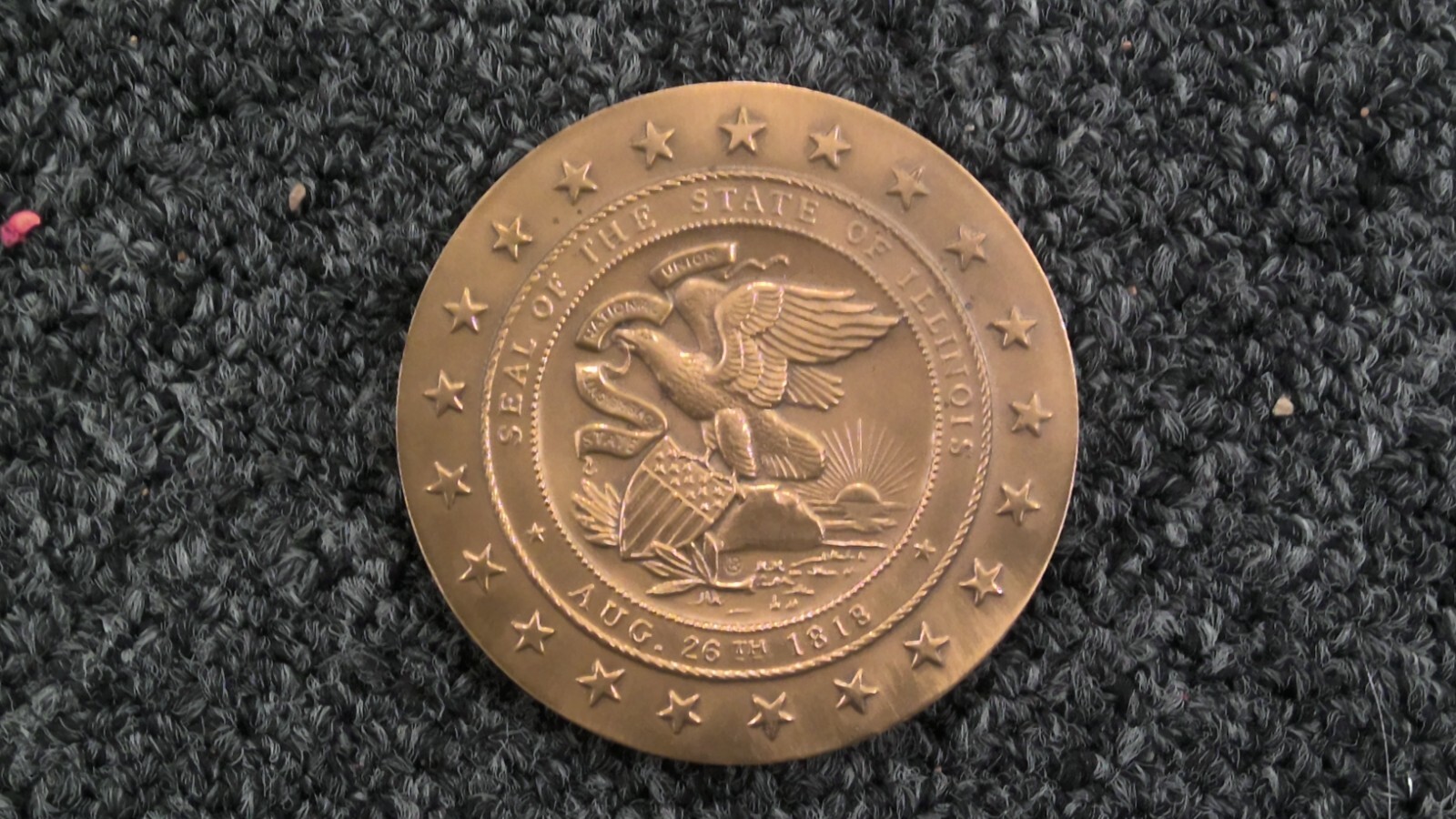 1968 Illinois Sesqui Centennial Bronze 2.5" Medal eBay