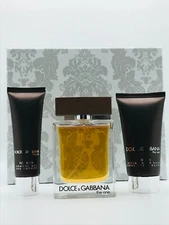 Dolce & Gabbana The One 3pc Set Men Cologne Spray 3.3 oz Shower Gel After Shave