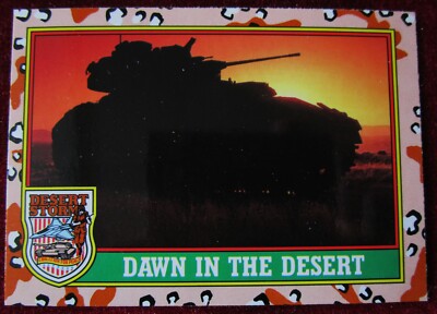 DESERT STORM - UK ISSUE - Card #83 - DAWN IN THE DESERT - TOPPS - 1991