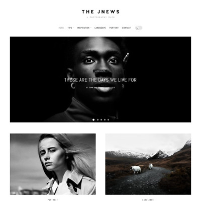 Fotografie News Website Design mit kostenlosem VPS Webhosting und Installation