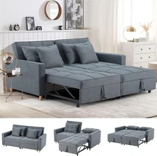 Loveseat Convertible Sleeper Sofa Bed 3-in-1 Sleeper Chair Pull Out Daybed Sofa