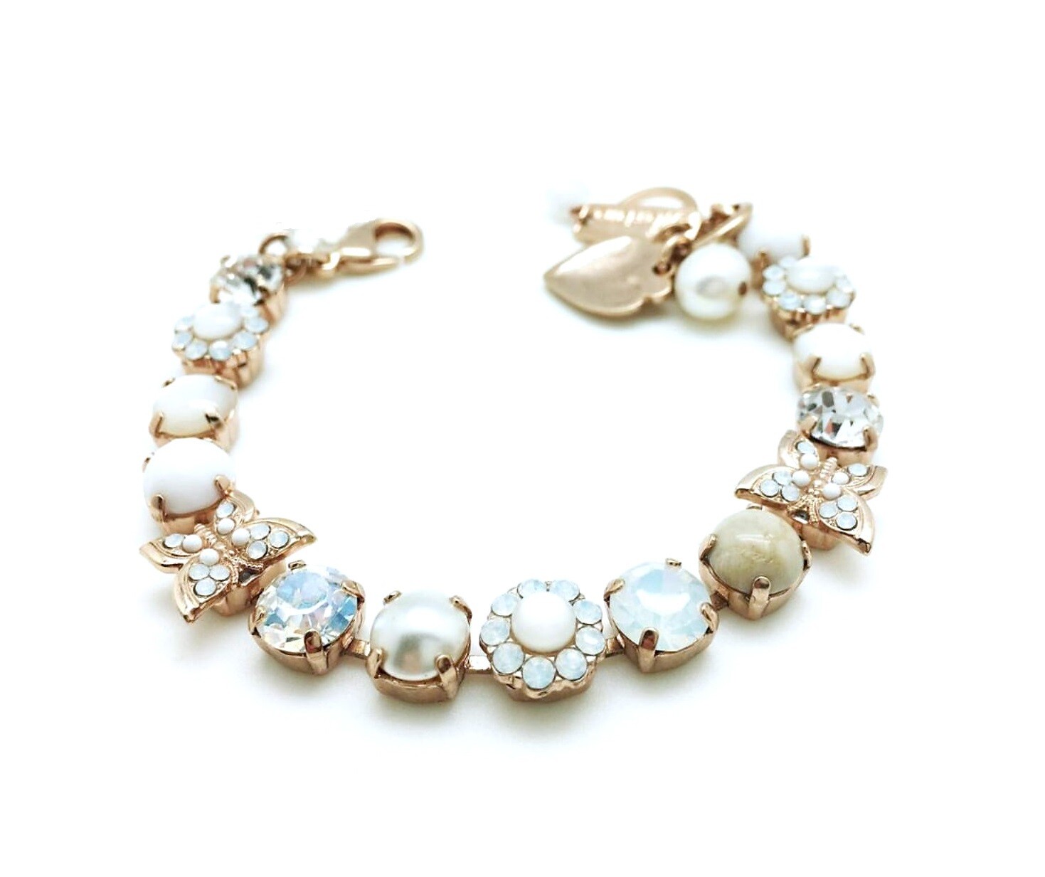 Butterfly Pearl & Aventurine Swarovski Crystal Bracelet by Mariana for Women-image