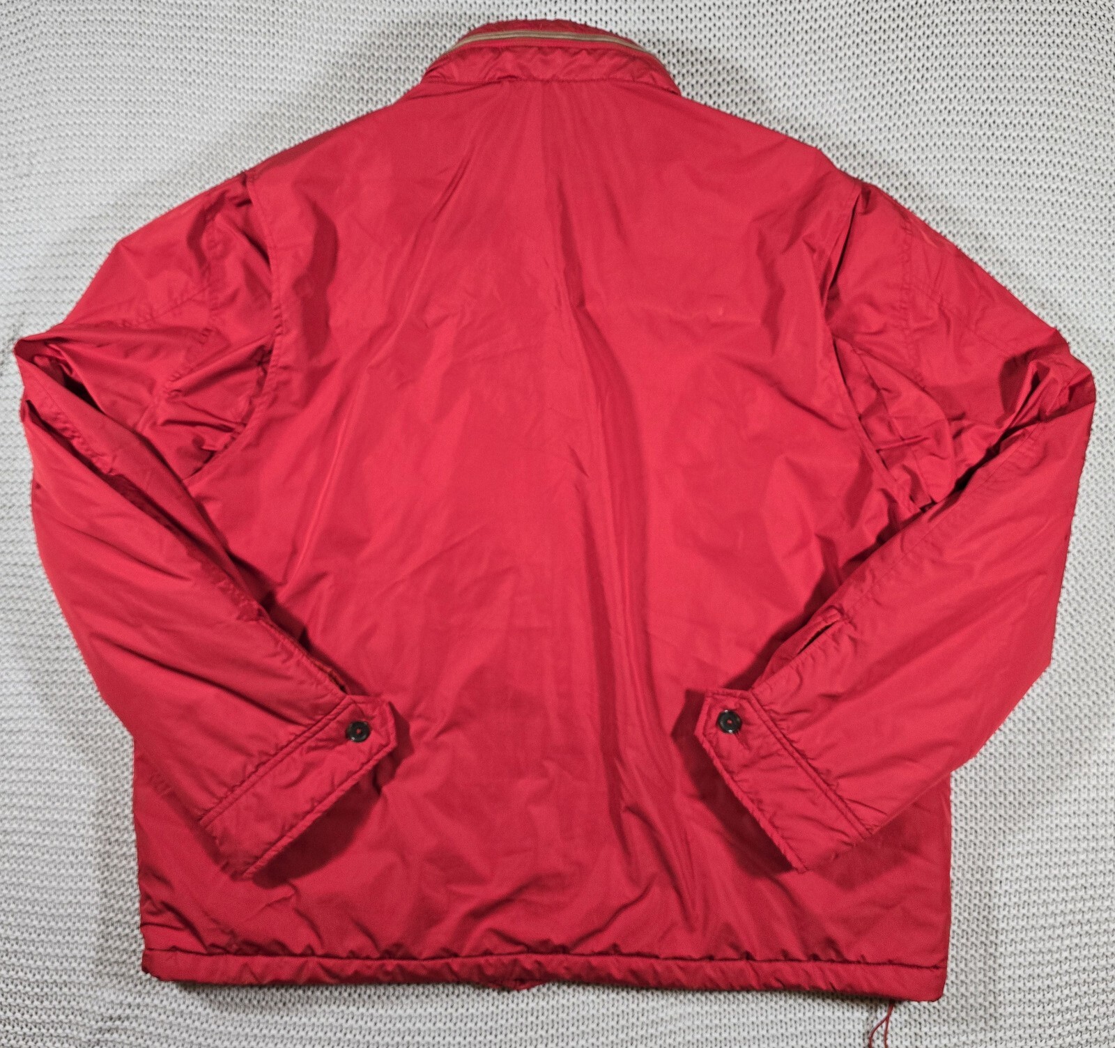 Giacca Vintage Polo Ralph Lauren Full Zip Uomo Tg XXL Rosso Cappuccio Imballabile Pony