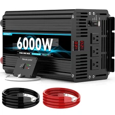 3000W 6000W Pure Sine Wave Power Inverter 12V to 110V 120V Converter Boat Truck