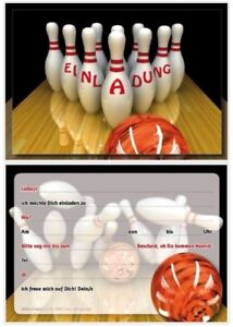 Coole Bowling Einladungskarten Kindergeburtstag Geburtstagseinladungen Kinder Ebay